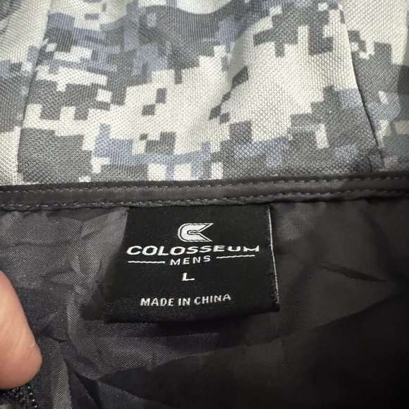 Notre Dame Fighting Irish Jacket Mens L Gray Colosseum Puffer Military College - Picture 2 of 7